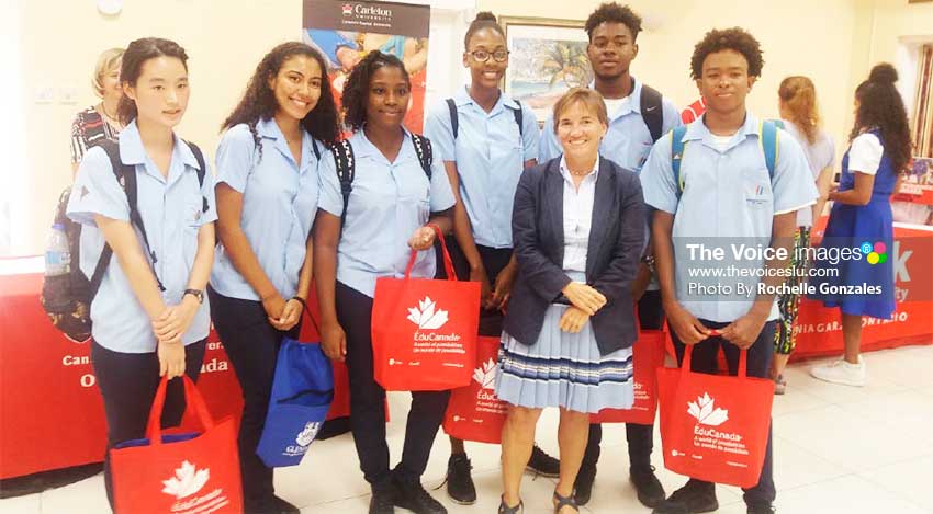 Image: High Commissioner Marie Legault with Prospective Students. [PHOTO: By Rochelle Gonzales]