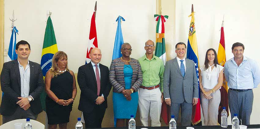 Image: Local representatives and members of the diplomatic corps.