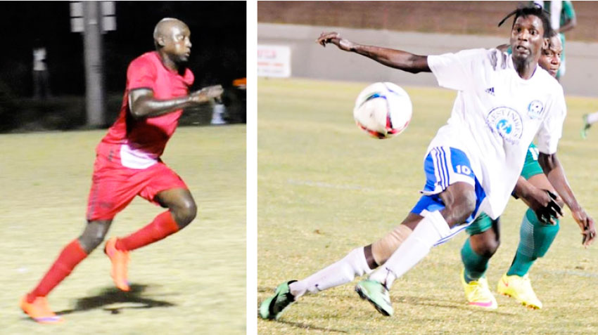 Image: (L-R) Big Players FC experienced striker Lincoln Phillip to face VSADC youth player tournament leading goal scorer Shaquille Degazon in the finals. (Photo: DP)