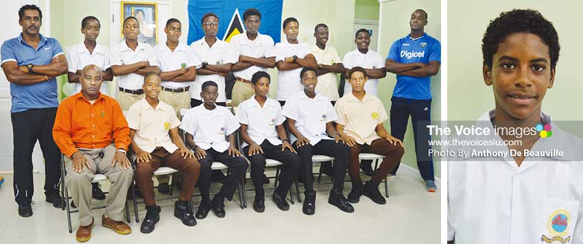 Image: (L-R) Second place team Saint Lucia; Captain Akeem Auguste scored 138 against Grenada. (PHOTO: Anthony De Beauville)