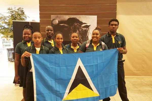 Image: St. Lucian team on arrival in Brazil.