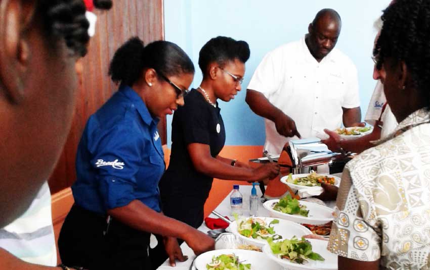 Image: Sandals Team Members hard at work for the Boxing Day lunch.