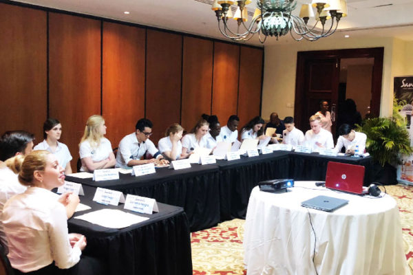 Image: A section of the new interns at Sandals Resorts in Saint Lucia at orientation last Friday at Sandals Grande Saint Lucian Spa & Beach Resort