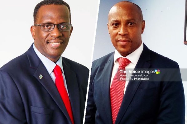 Image of Leader of the St. Lucia Labour Party (SLP), Philip J. Pierre & Chief Executive Officer of the Citizenship by Investment Programme, Nestor Alfred