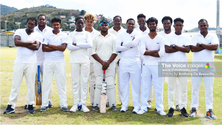 Image: Vieux Fort North 2018 Division 1 cricket team. (PHOTO: Anthony De Beauville)