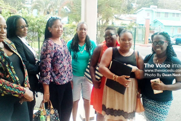 Image: Past students of Girls Vocational School following the presentation at Marian Home. [PHOTO: Dean Nestor]