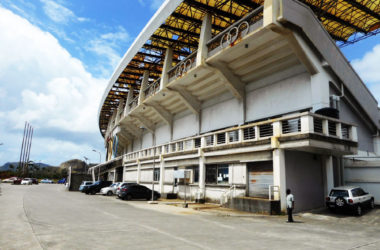 Image of the relocated St. Jude Hospital at the George Odlum Stadium.