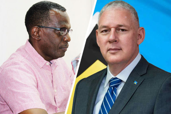 Image of LEADER of the Opposition Philip J Pierre and Prime Minister Allen Chastanet