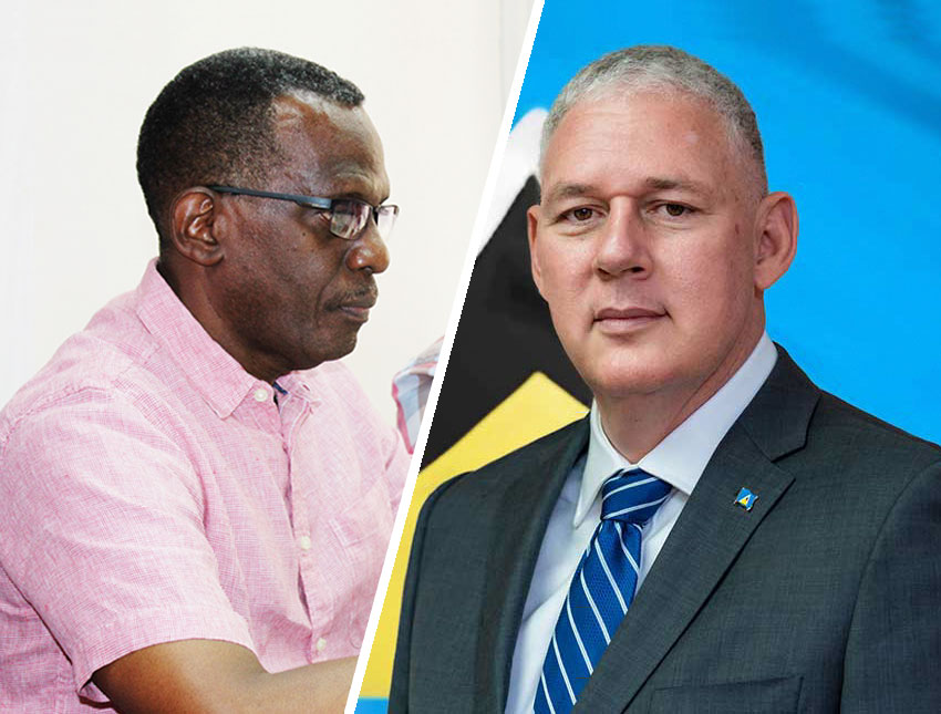 Image of LEADER of the Opposition Philip J Pierre and Prime Minister Allen Chastanet