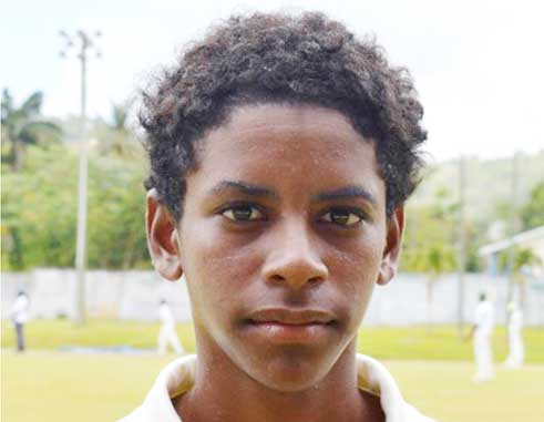 Image: West Indies Under 15 selectee Saint Lucia Ackeem Auguste (Anthony De Beauville)