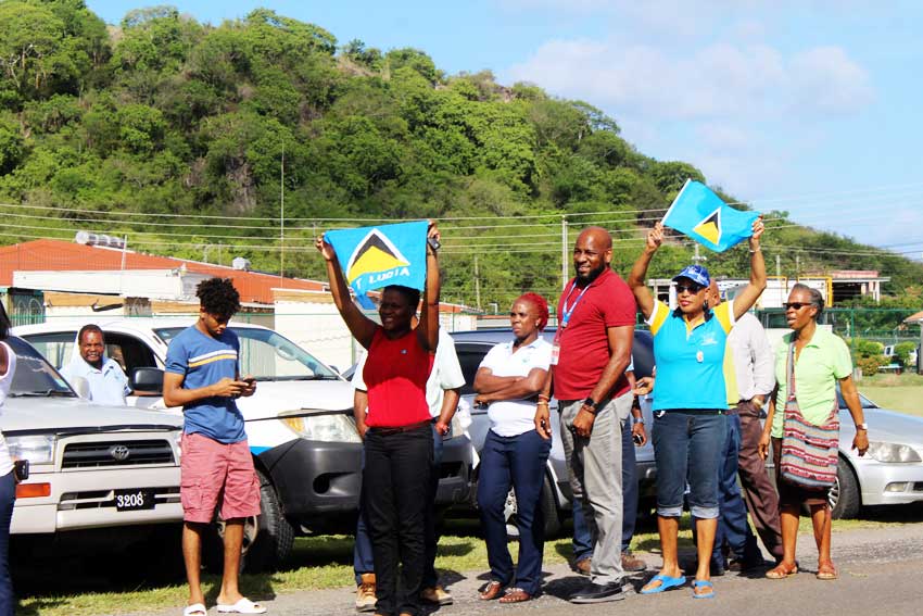 Image: Saint Lucian colours worn with pride for Botham