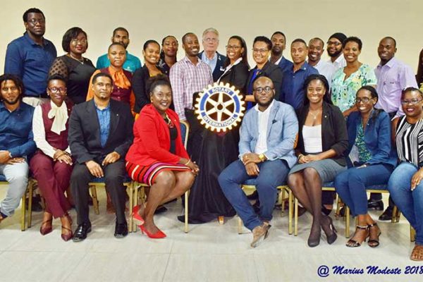Image: 23 new members were recently inducted into the Rotary Satellite Club of Saint Lucia Sunset