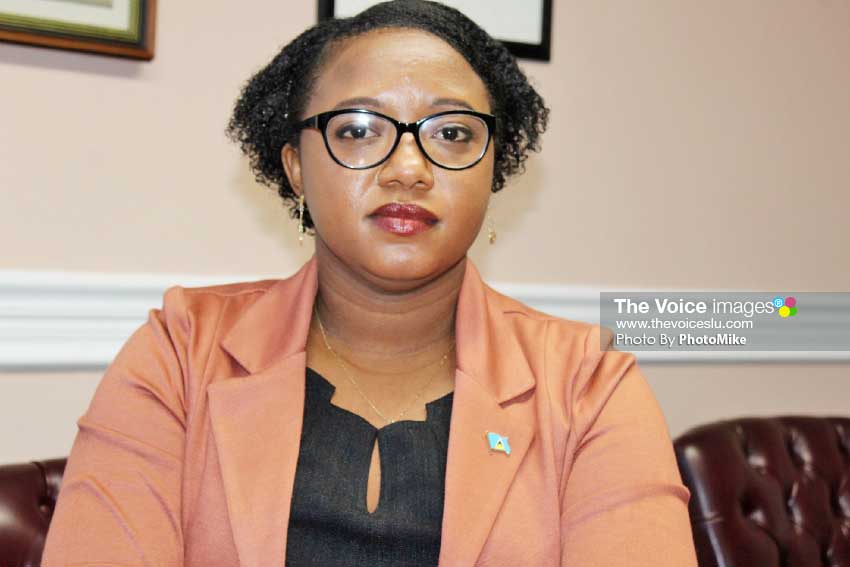 Image of Senior Communications Officer in the Office of the Prime Minister Nicole McDonald stopped short of describing the One Caribbean report as ‘Fake News’… (PHOTO: By PhotoMike)