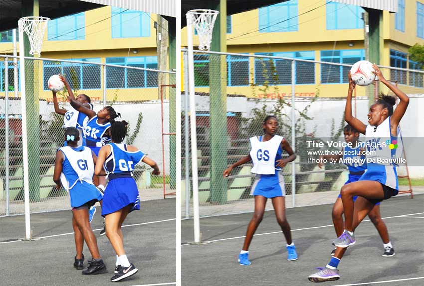 Image: Some of the action on court between SJC Egrets and Entrepot Secondary. (PHOTO: Anthony De Beauville)