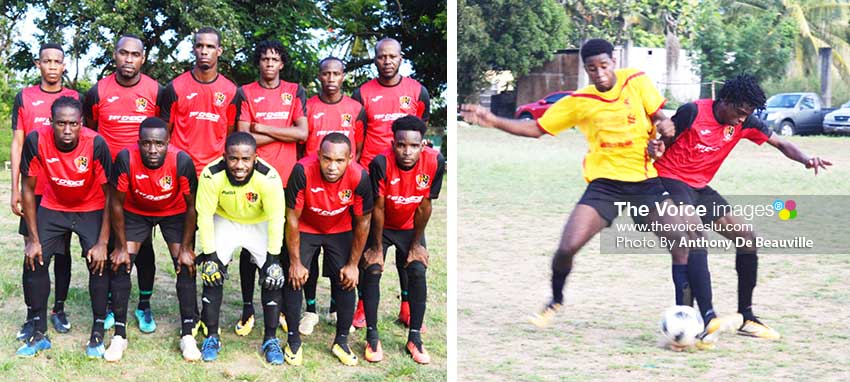 Image: (L-R) TiRocher Football Club awaits the winner of El Nino/Blanchand FC encounter; some of the action between TFC and Green Monsters FC on Sunday 29th September. (PHOTO: Anthony De Beauville)