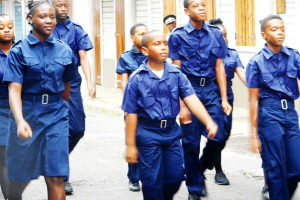 Image of a group of Vieux Fort children on parade on Universal Children’s day. PHOTO: (Kingsley Emmanuel)