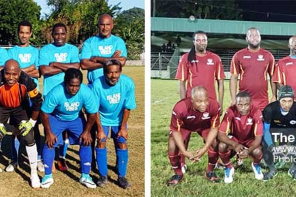 Image: (L-R) Flow Lancers FC have advanced to the Caribbean Alliance Gold Cup quarterfinal round; last year’s finalists Gros Islet Veterans will play Micoud Veterans on Sunday. ( PHOTO: Anthony De Beauville)