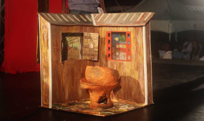 Image: ‘Outside Cooking Saint Lucia Style’-- winner of the Most Outstanding Lantern Award in the seniors category.