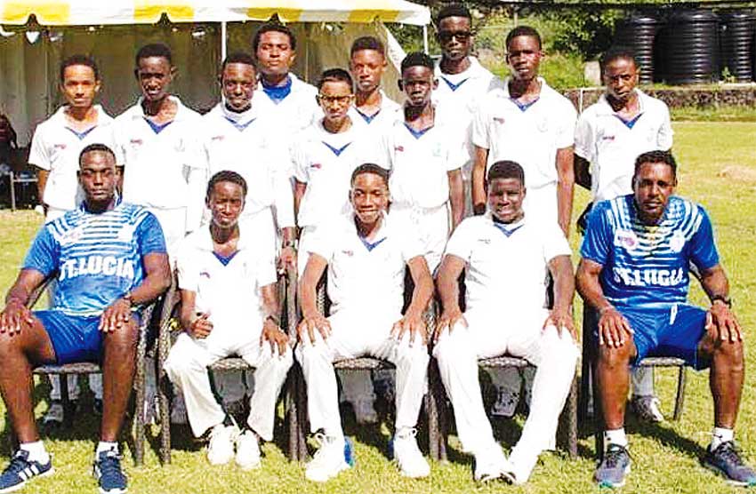 A photo moment Windward Island U15 Cricket champions, Saint Lucia.