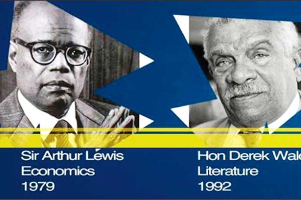 Image of Nobel Laureates Derek Walcott and Sir Arthur Lewis
