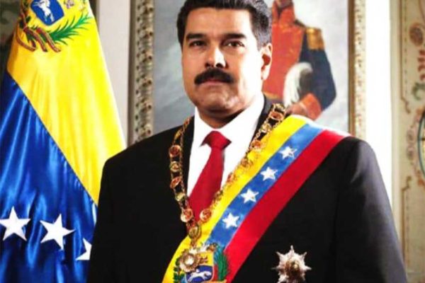 Image of President Maduro after being sworn-in for a second term on Thursday.