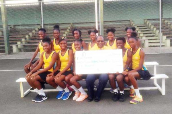 Image: Saint Lucia’s under 16 Netball team recently received much needed support from 1st National Bank.