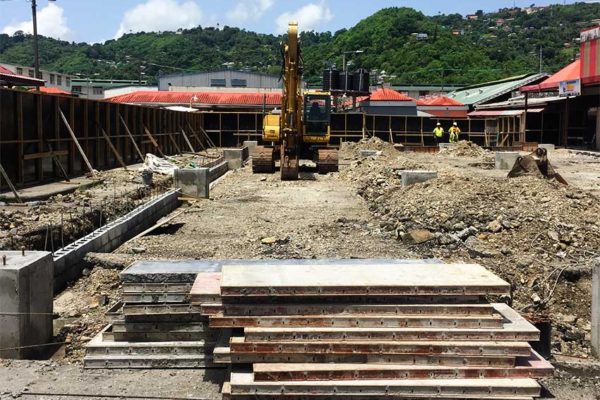 Image of the Castries Market Redevelopment Project is now underway