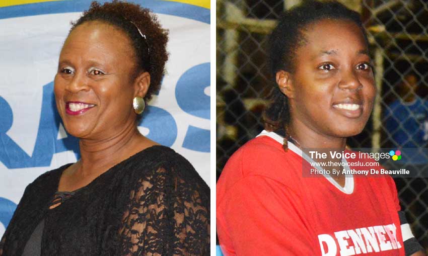 Image: (L-R) Liz Mary Campbell (Manager); Elliasia Marquis (captain) takes charge of Team Saint Lucia. (PHOTO: Anthony De Beauville)