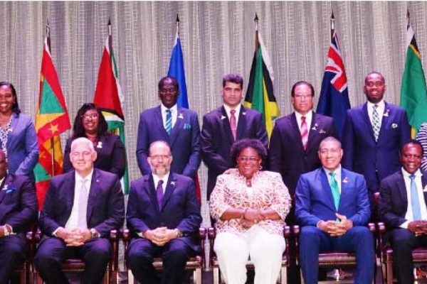 Image: Heads of Government at the Opening Ceremony of the 40th Regular Meeting of CARICOM in Saint Lucia.