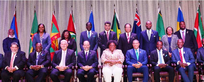 Image: Heads of Government at the Opening Ceremony of the 40th Regular Meeting of CARICOM in Saint Lucia. 