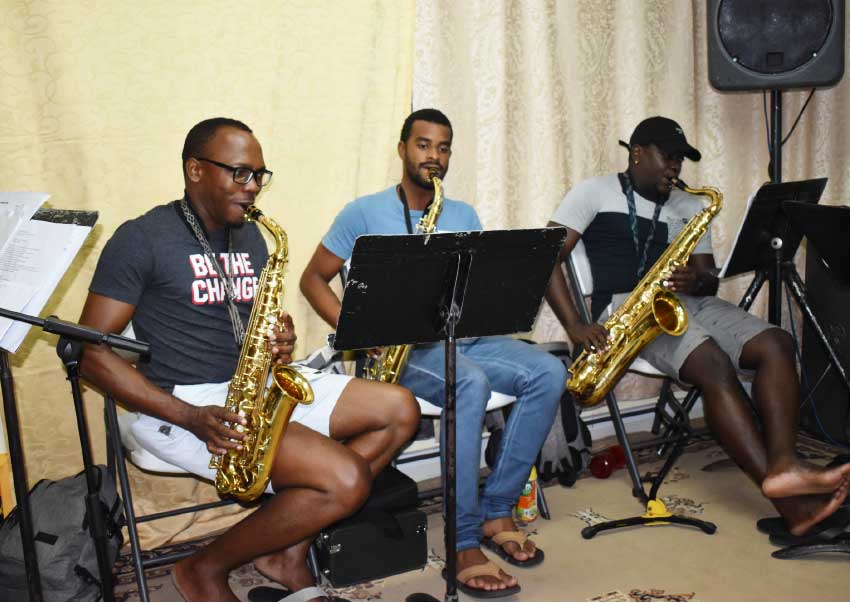 Image: Royal St Lucia Police Band members rehearse for Kaiso Headquarters XIV.