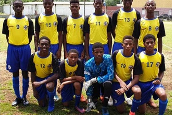 Image: Saint Lucia’s National U15 football players at the Marchand Grounds. (Photo: SLFA)