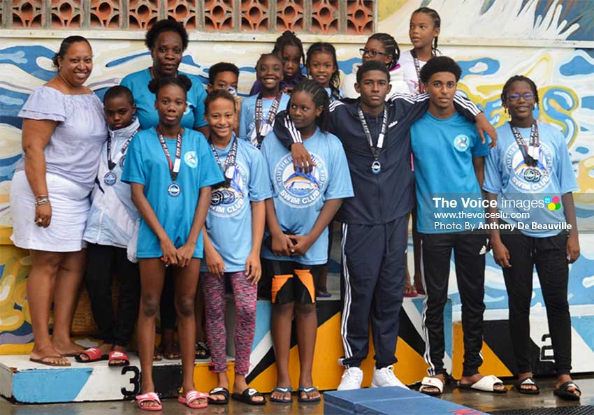 Image: Southern Flying Fish is one big family despite the various challenges; Back row: Club President Vicky Henry (extreme left). (PHOTO: Anthony De Beauville)