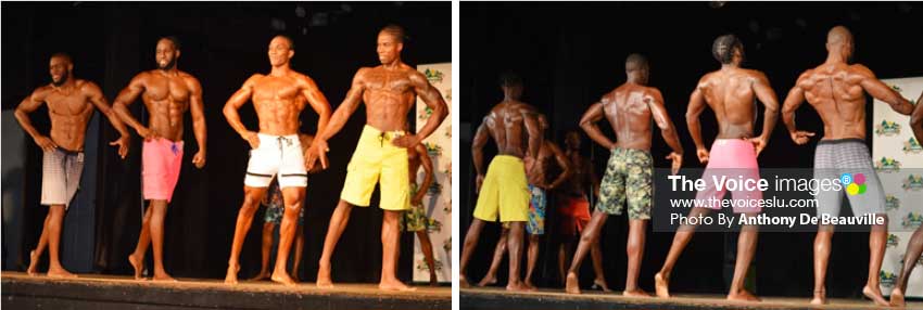 Image: Men’s Physique (Tall) posing for the Judges. (Photo: Anthony De Beauville) 