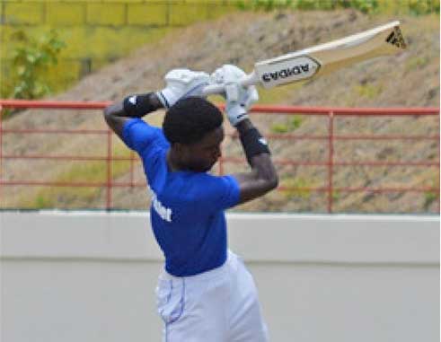 Image of Saint Lucia, Windward Island and West Indies Under 19 opening batsman, Kimani Melius. (Photo: Anthony De Beauville)