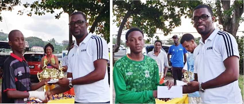 Image: SLFA Vice President for the Northern region Charde Desir presenting awards to individual winners. (Photo: MP) 