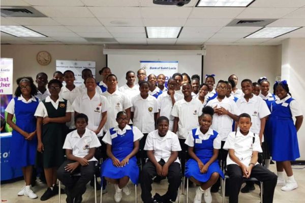 Image: Students at this year’s Bank of Saint Lucia Student Success Workshop.