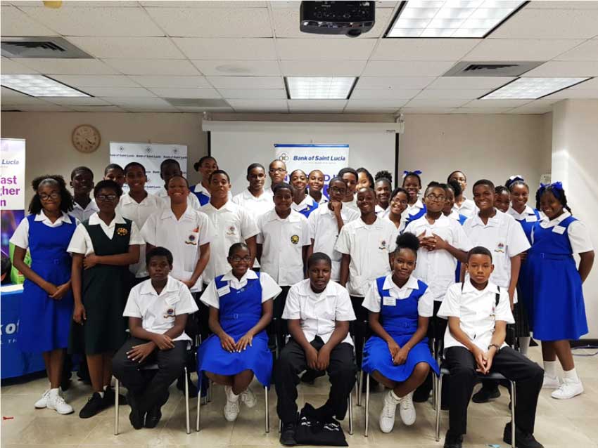 Image: Students at this year’s Bank of Saint Lucia Student Success Workshop.