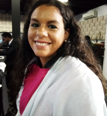 Image of Alexandra Viloria, a participant of the just concluded CAFRA workshop on Comprehensive Sexuality Education for the Caribbean.