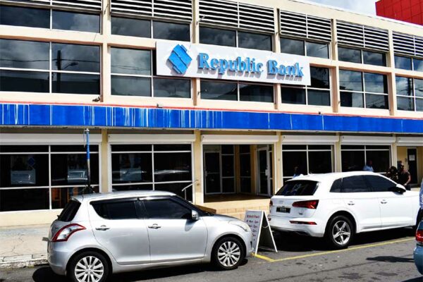 Image of Republic Bank, formerly Scotiabank, on the William Peter Boulevard, Castries.