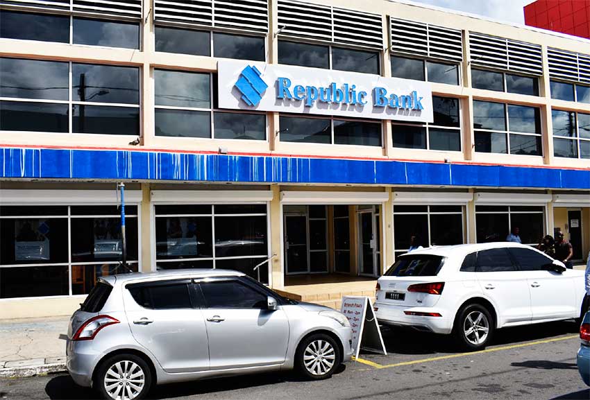 Image of Republic Bank, formerly Scotiabank, on the William Peter Boulevard, Castries. 