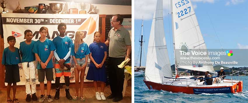 Image: (L-R) Six youth sailors will make their debut in this year’s Mango Bowl; Flashback 2018! Last year’s winning boat Attitude, renamed ‘Scotty Boy’ for 2019. (PHOTO: Anthony De Beauville)