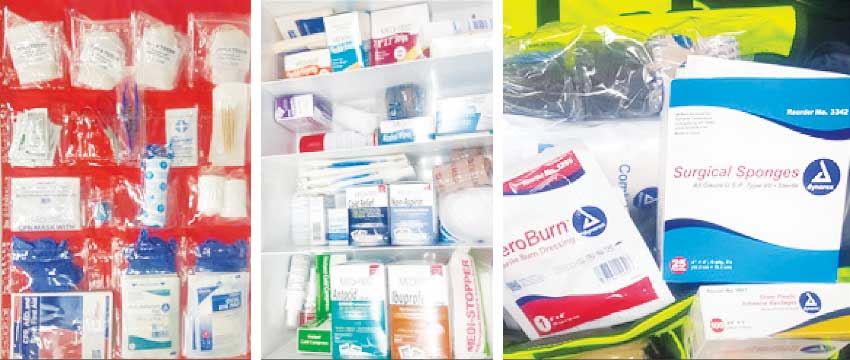 Image: (L-R) Well stocked Medical Kit. (PHOTO: Anthony De Beauville) 