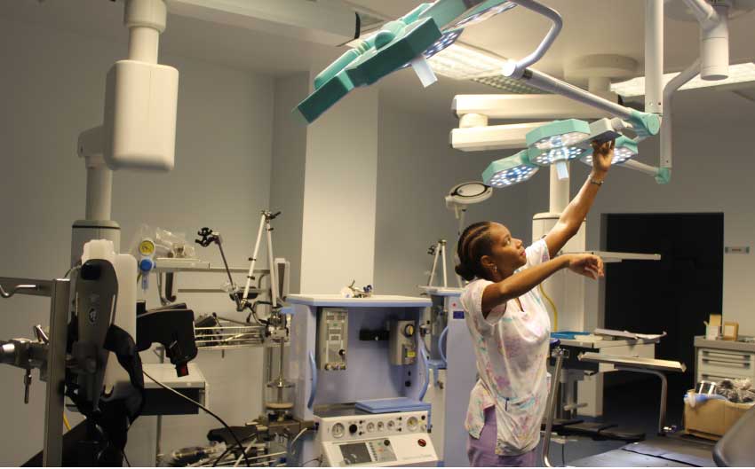 A look inside the brand-new operating theatre at the OKEUH.