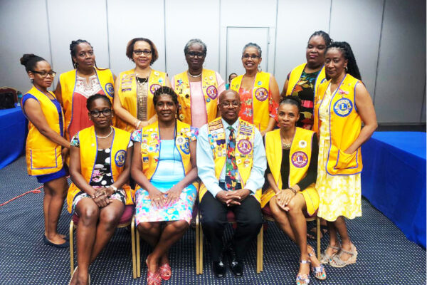 Image: Board of Directors of the Lions Club of Castries led by Lion Christopher Emmanuel.