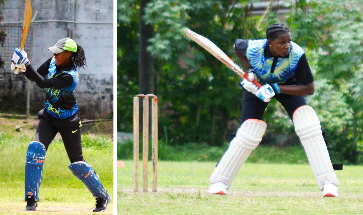 Image: (L-R) Gros Islet Malika Edward (captain and opening batter) and Niesha Cherry (No.3 batter). (PHOTO: Anthony De Beauville) 