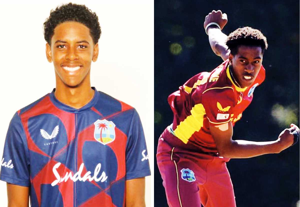 (L-R) West Indies Rising Stars Under 19 captain, Saint Lucia Ackeem Auguste will lead the home team in the ICC World Cup, also on the squad is another Saint Lucian right arm fast bowler, Mc Kenny Clarke. (Photo: CWI/ Media) 