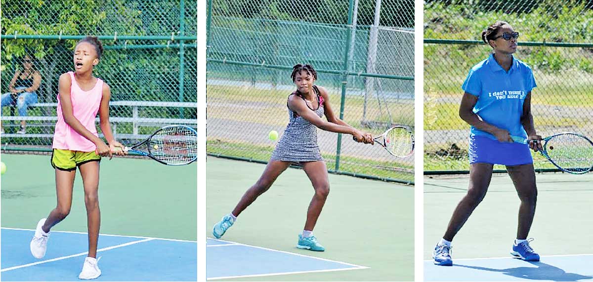 (L-R) Players to look forward to in 2022, Imara – Marie Fevrier, Amir Jn Marie and Amelia Rosemond. (Photo: Anthony De Beauville)