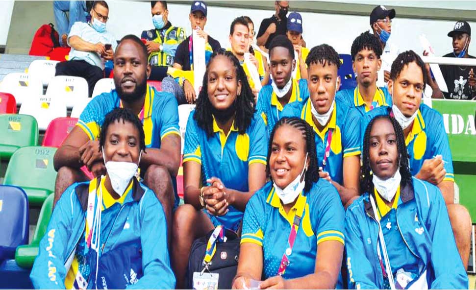 Some members of Team Saint Lucia at the Pan Am Junior Games in Cali, Columbia. (Photo: LCM) 