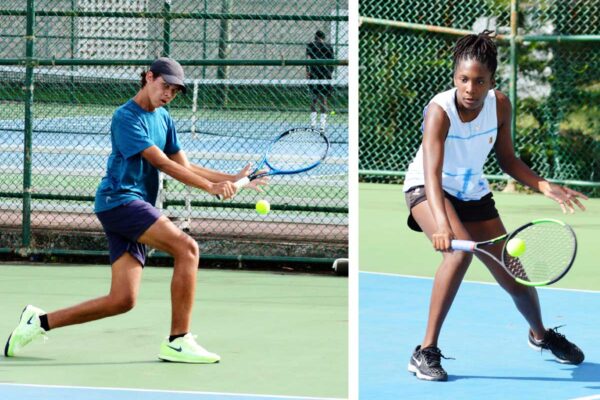 (L-R) Still undefeated in Men’s and Ladies singles, Joey Angeloni and Alysa Elliott will start as favourites. (Photo: Anthony De Beauville)